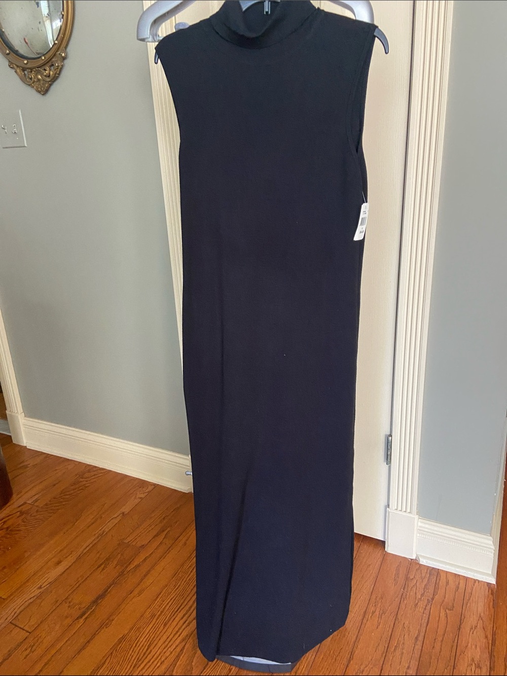 Sleeveless Black Mock Neck Maxi Dress Size Medium John Paul Richard